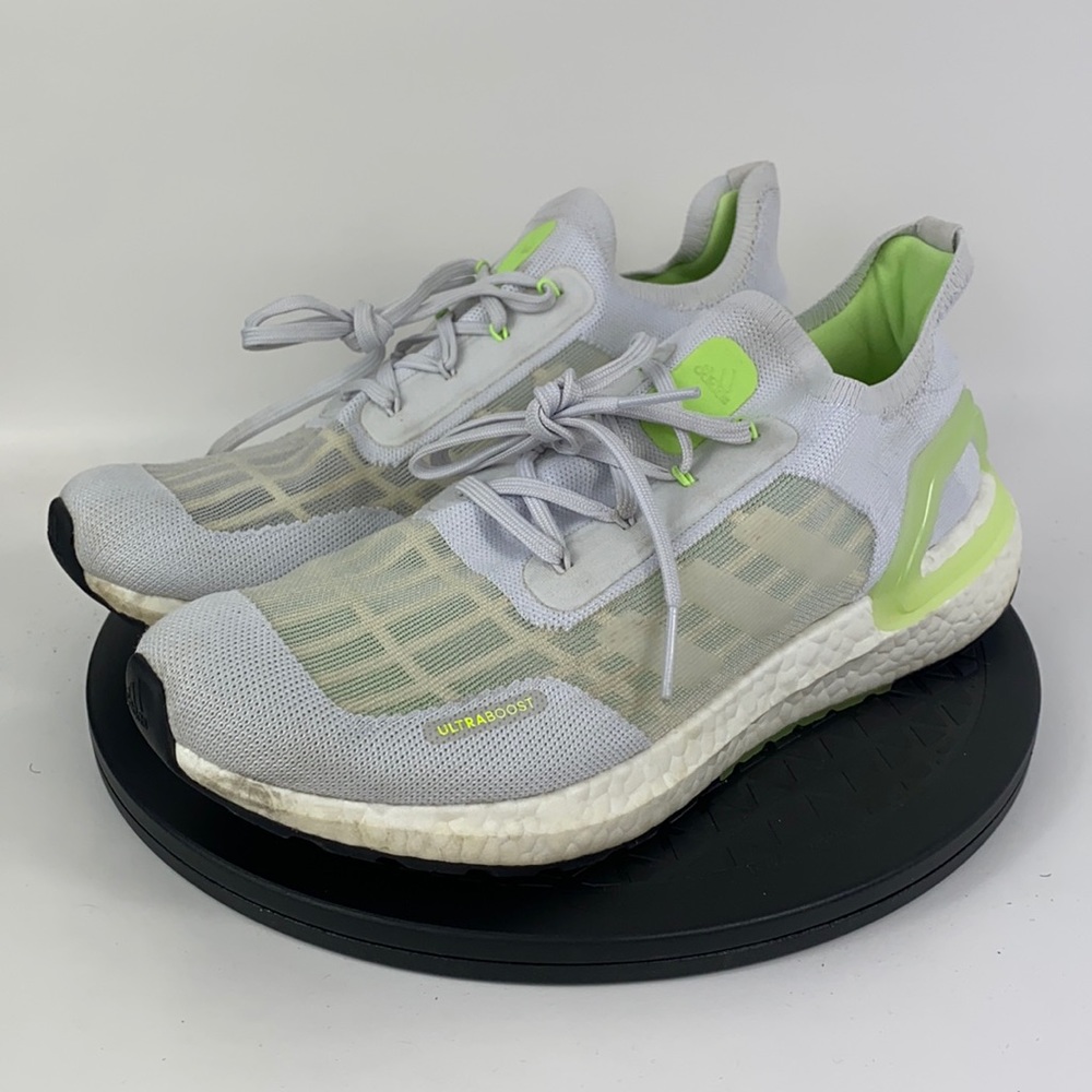 Adidas UltraBoost S RDY White/Gray/Green Running Shoes EG0753 Men's Size 9